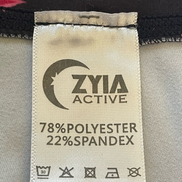 ZYIA ACTIVE FLORAL MESH HIGH RISE ATHLETIC LEGGINGS SZ 12 - Picture 7 of 10